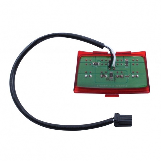 8 LED Fender Tip Light For Harley Motorcycle- Red LED/Red Lens (Bulk) - Thumbnail 3