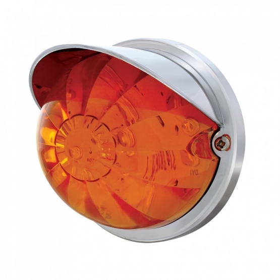 17 LED Watermelon Flush Mount Kit With Visor - Amber LED/Dark Amber Lens