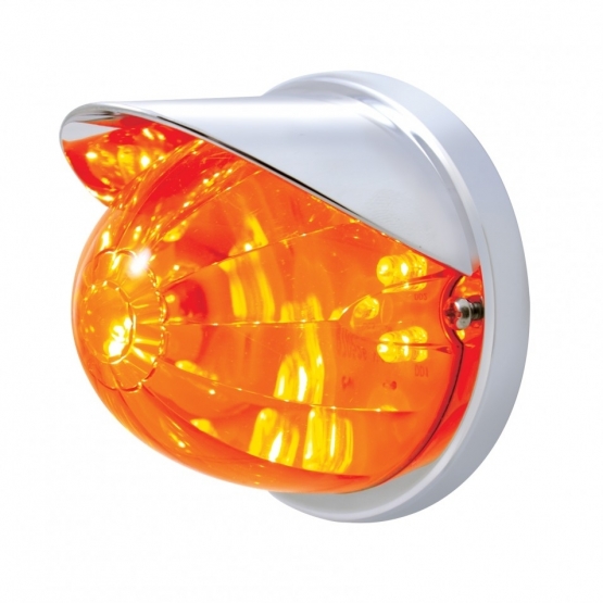 17 LED Watermelon Flush Mount Kit With Visor - Amber LED/Dark Amber Lens - Thumbnail 2