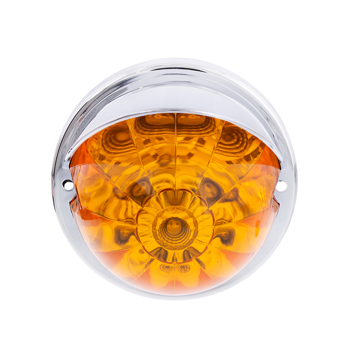 17 LED Reflector Watermelon Flush Mount Kit With Visor - Amber LED/Amber Lens - Thumbnail 3