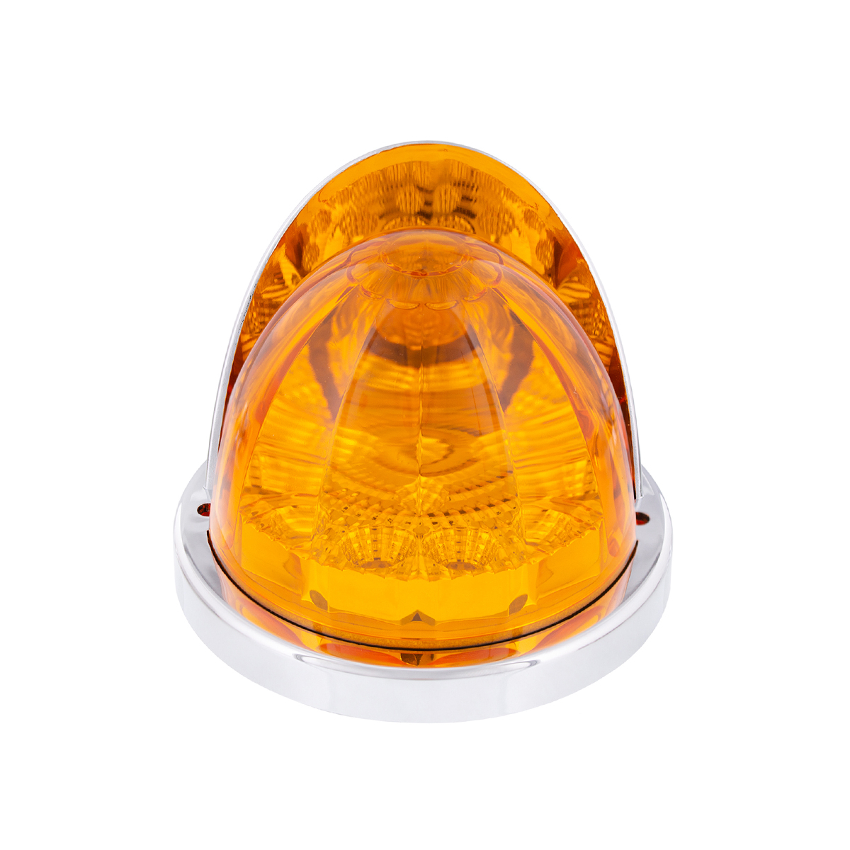 17 LED Reflector Watermelon Flush Mount Kit With Visor - Amber LED/Amber Lens - Thumbnail 6
