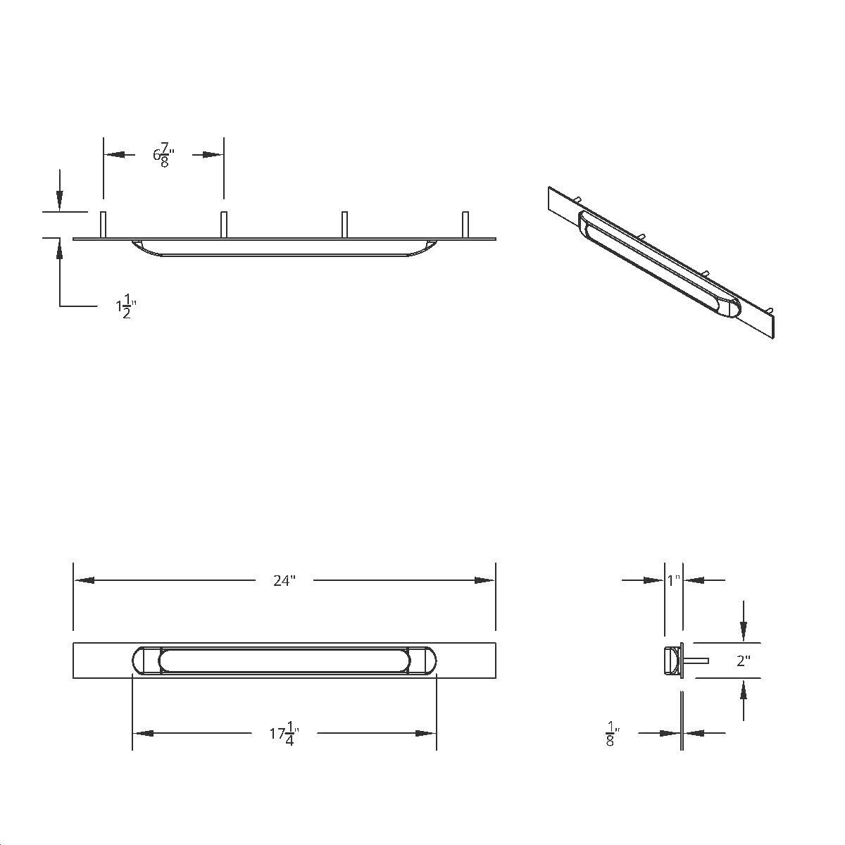 Chrome Top Mud Flap Plate With 23 SMD LED Light Bar & Bezel - Red LED/Red Lens (Each) - Thumbnail 4