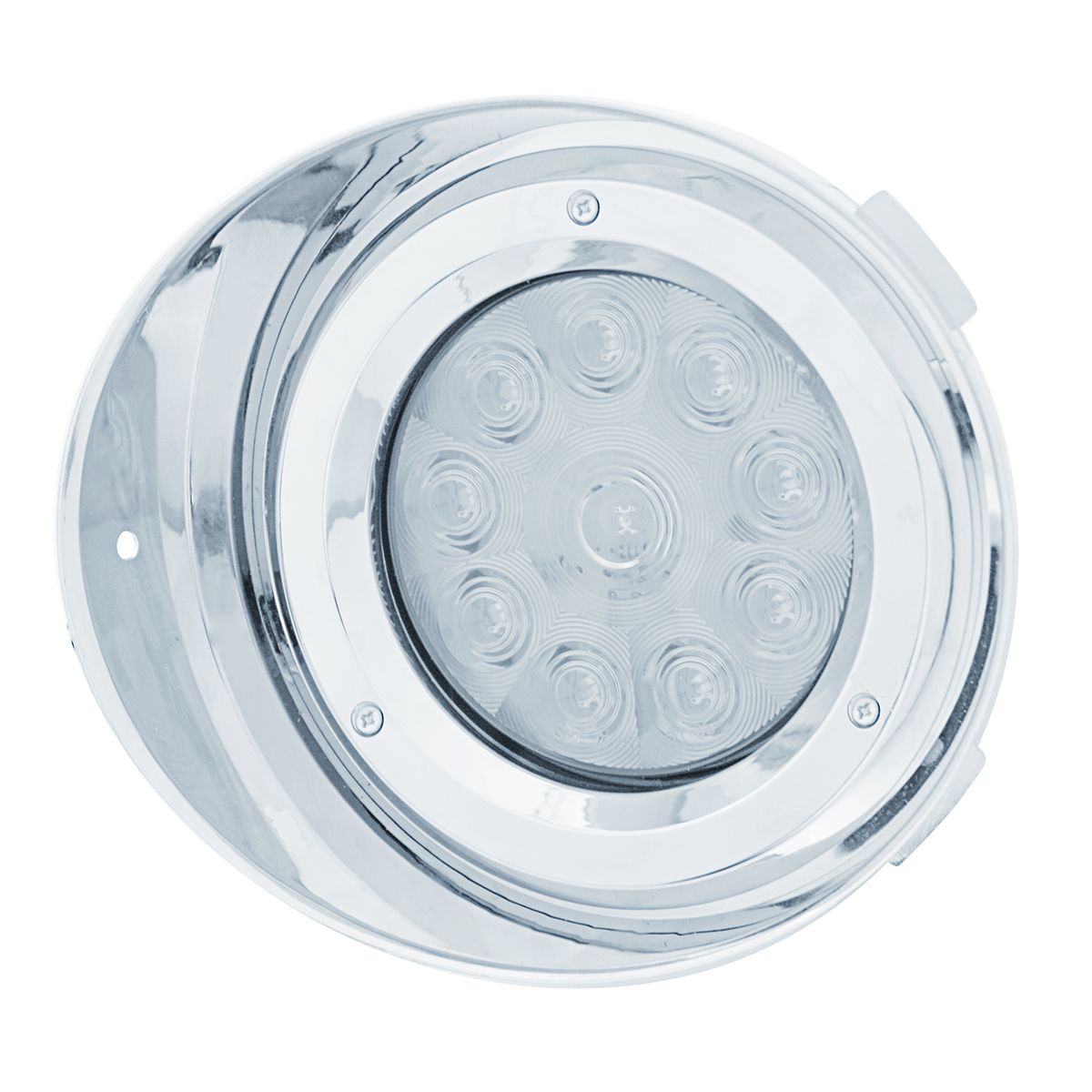 10 LED Freightliner Daytime Running Light Conversion Kit Without Visor (Driver) - Amber LED/Clear Lens