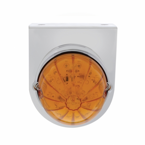 Stainless Light Bracket With 19 LED Bullet Style Grakon 1000 Light - Amber LED/Amber Lens - Thumbnail 2