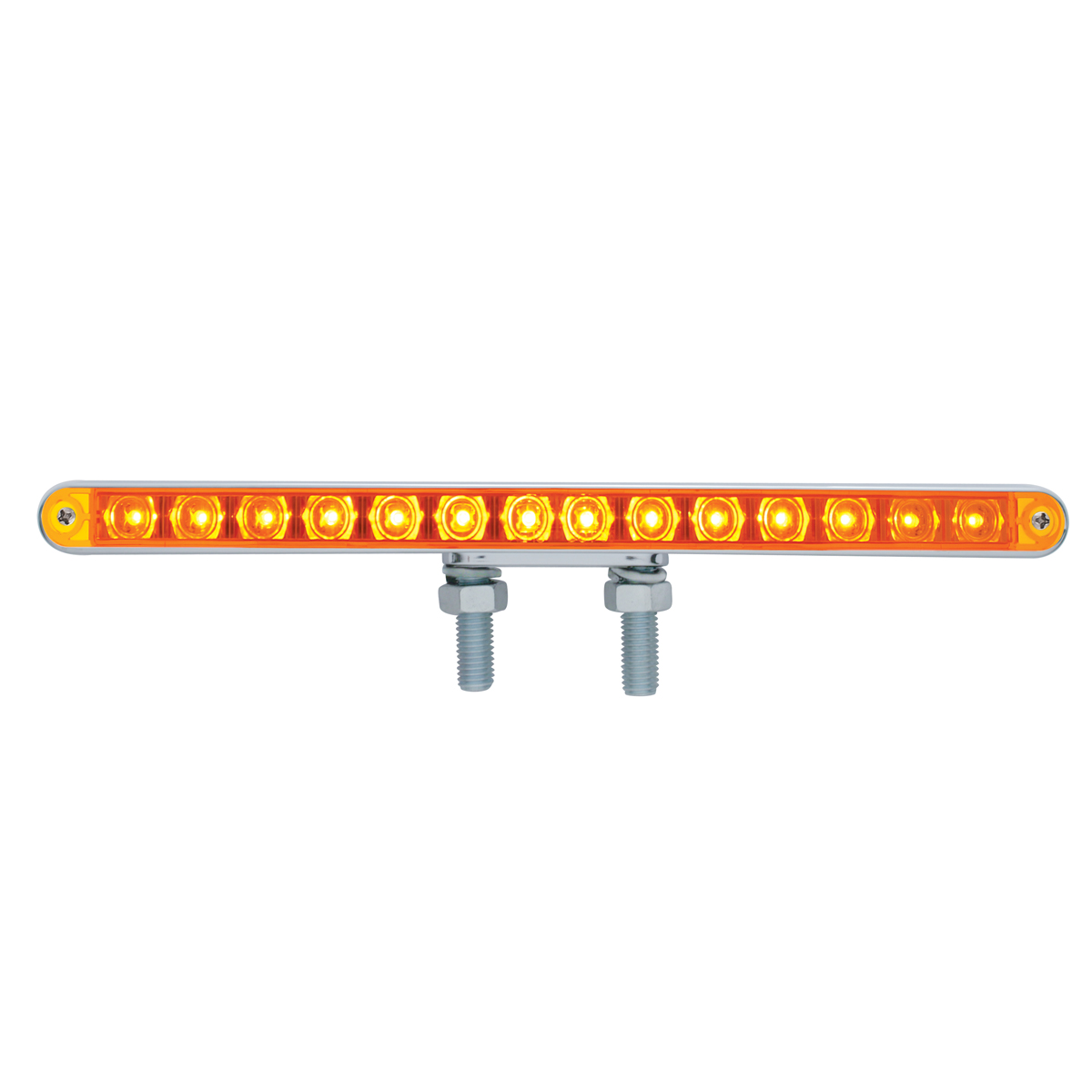 28 LED 12" Double Face Light Bar - Amber LED/Amber Lens - Thumbnail 2