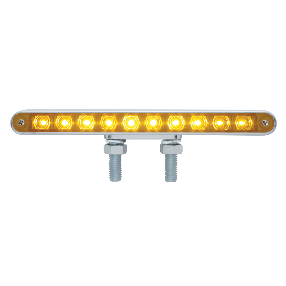 20 LED 9" Double Face Light Bar - Amber LED/Amber Lens - Thumbnail 2