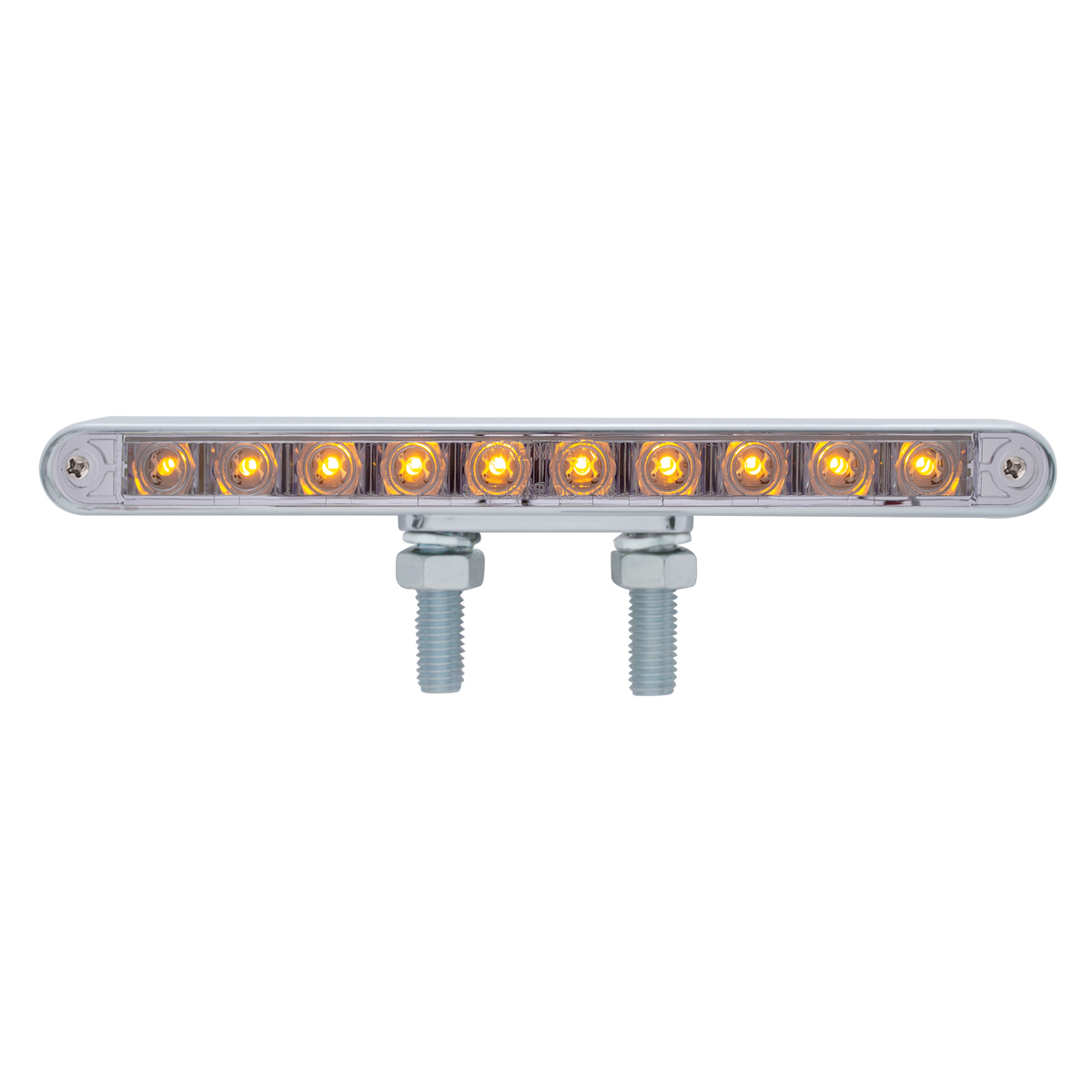20 LED 9" Double Face Light Bar - Amber LED/Clear Lens - Thumbnail 2