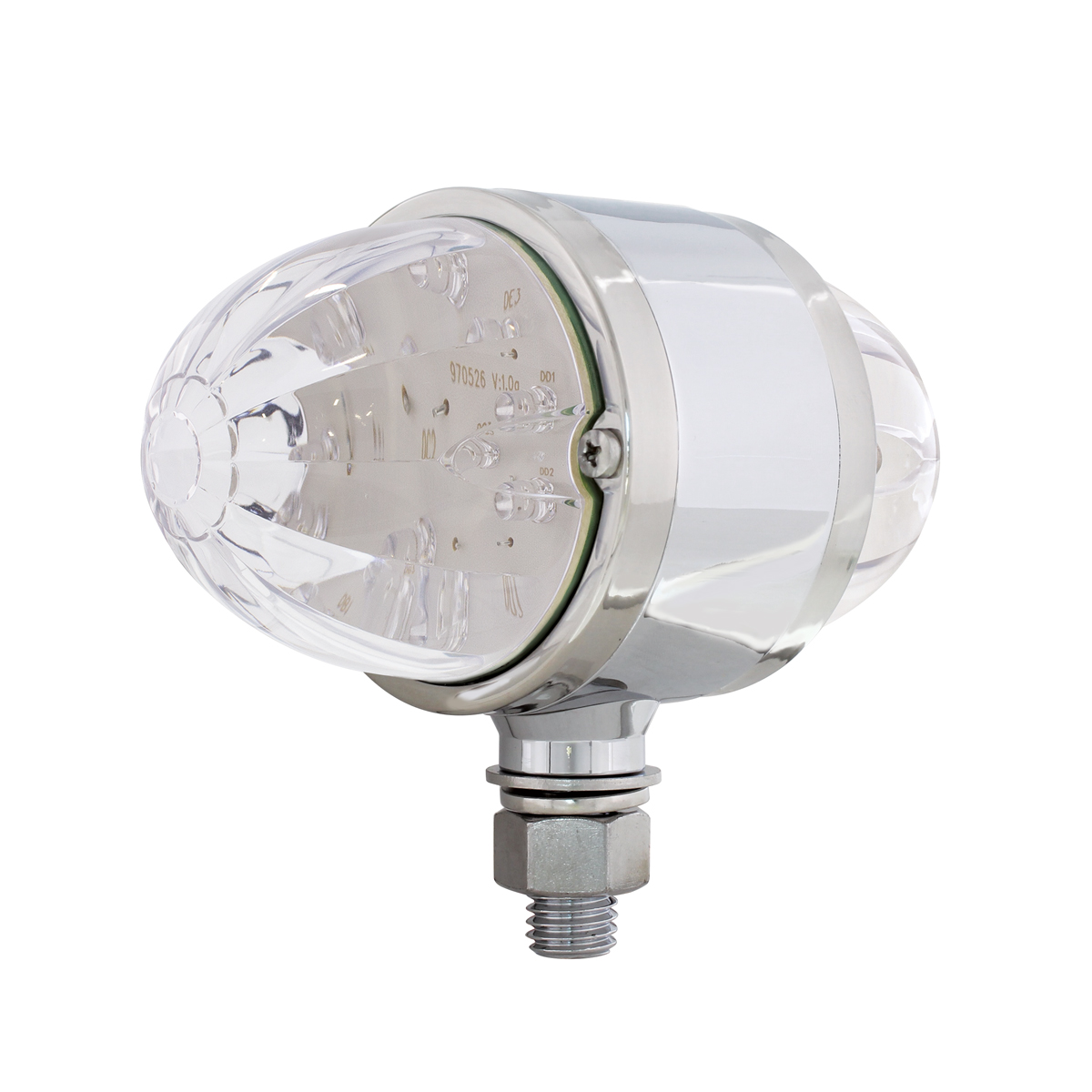 34 LED Dual Function Watermelon Double Face Light - Amber LED/Clear Lens - Thumbnail 2