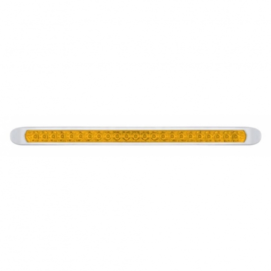 23 LED 17-1/4" Reflector Turn Signal Light Bar With Bezel - Amber LED/Amber Lens - Thumbnail 2