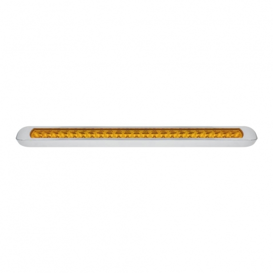 23 LED 17-1/4" Reflector Turn Signal Light Bar With Bezel - Amber LED/Amber Lens - Thumbnail 3