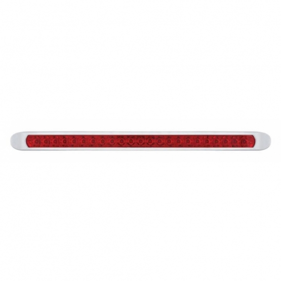 23 LED 17-1/4" Reflector Light Bar With Bezel (Stop, Turn & Tail) - Red LED/Red Lens - Thumbnail 2