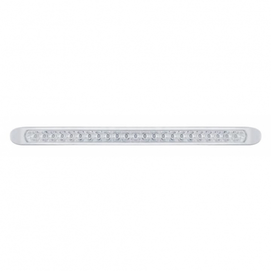 23 LED 17-1/4" Reflector Turn Signal Light Bar With Bezel - Amber LED/Clear Lens