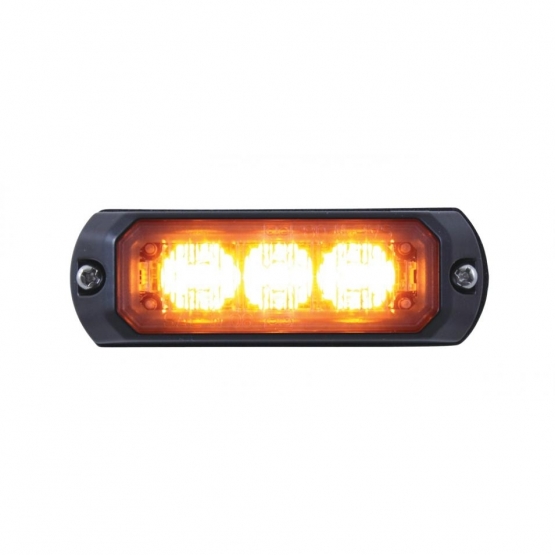 3 LED Mini Warning Light - Amber LED (Bulk)
