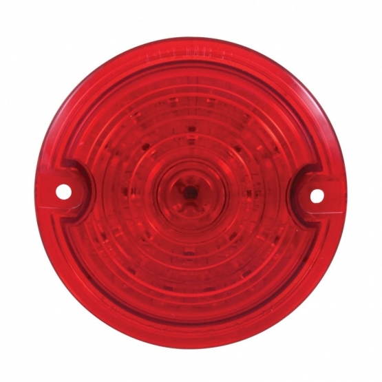 21 LED 3-1/4" Dual Function Signal Light For Harley Motorcycle With 1157 Plug - Red LED/Red Lens - Thumbnail 2