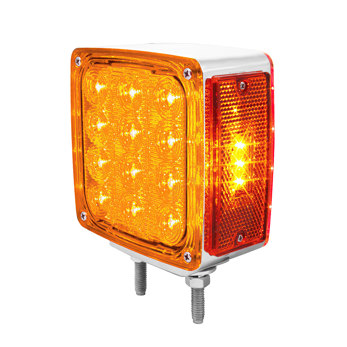 27 LED Double Face Turn Signal Light (Driver) - Amber & Red LED/Amber & Red Lens - Thumbnail 5
