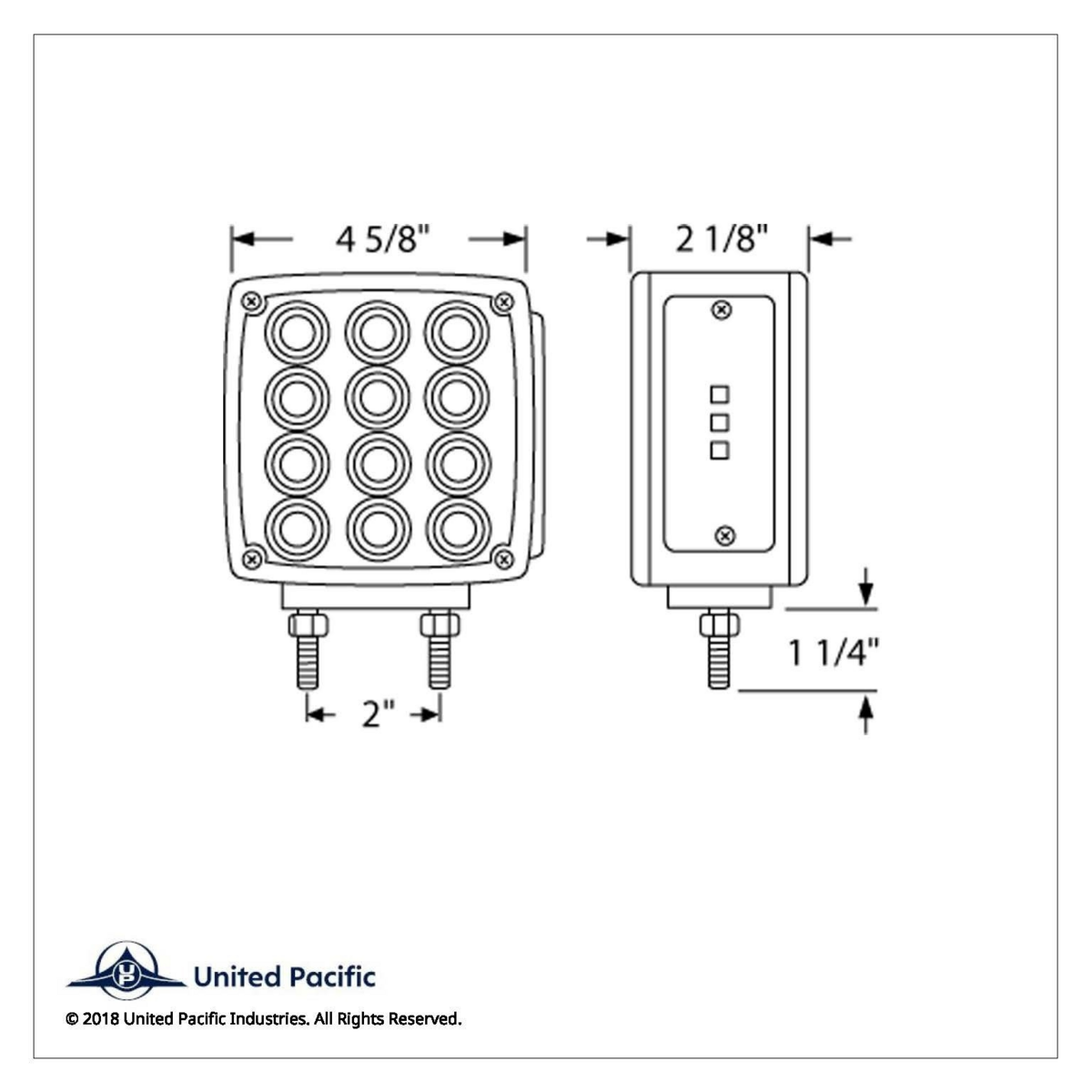 27 LED Double Face Turn Signal Light (Passenger) - Amber & Red LED/Amber & Red Lens - Thumbnail 3