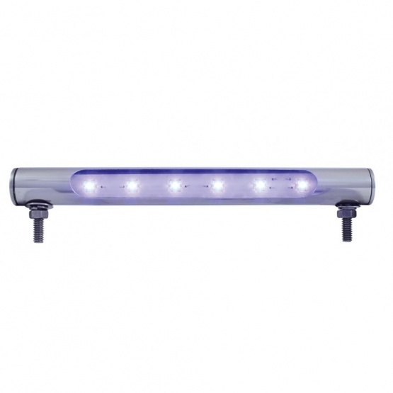 6 LED Stainless Steel Tube Light - Blue LED