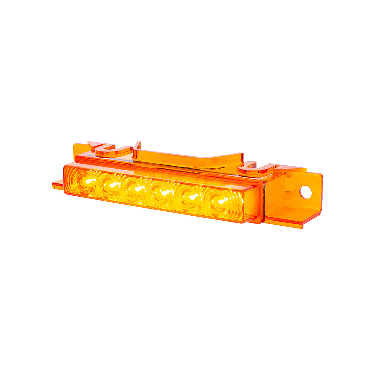 6 LED Competition Series Exterior Visor Light For 1996-2024 Volvo VNL-Amber LED/Amber Lens - Thumbnail 9