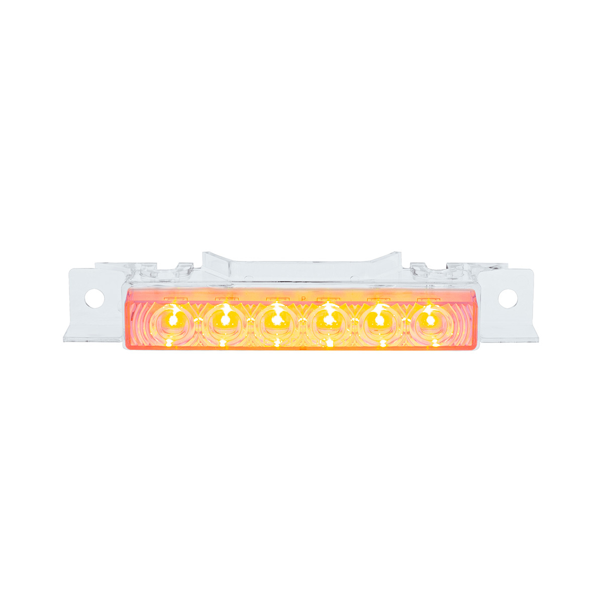 6 LED Competition Series Exterior Visor Light For 1996-2024 Volvo VNL-Amber LED/Clear Lens(5 Pcs) - Thumbnail 4