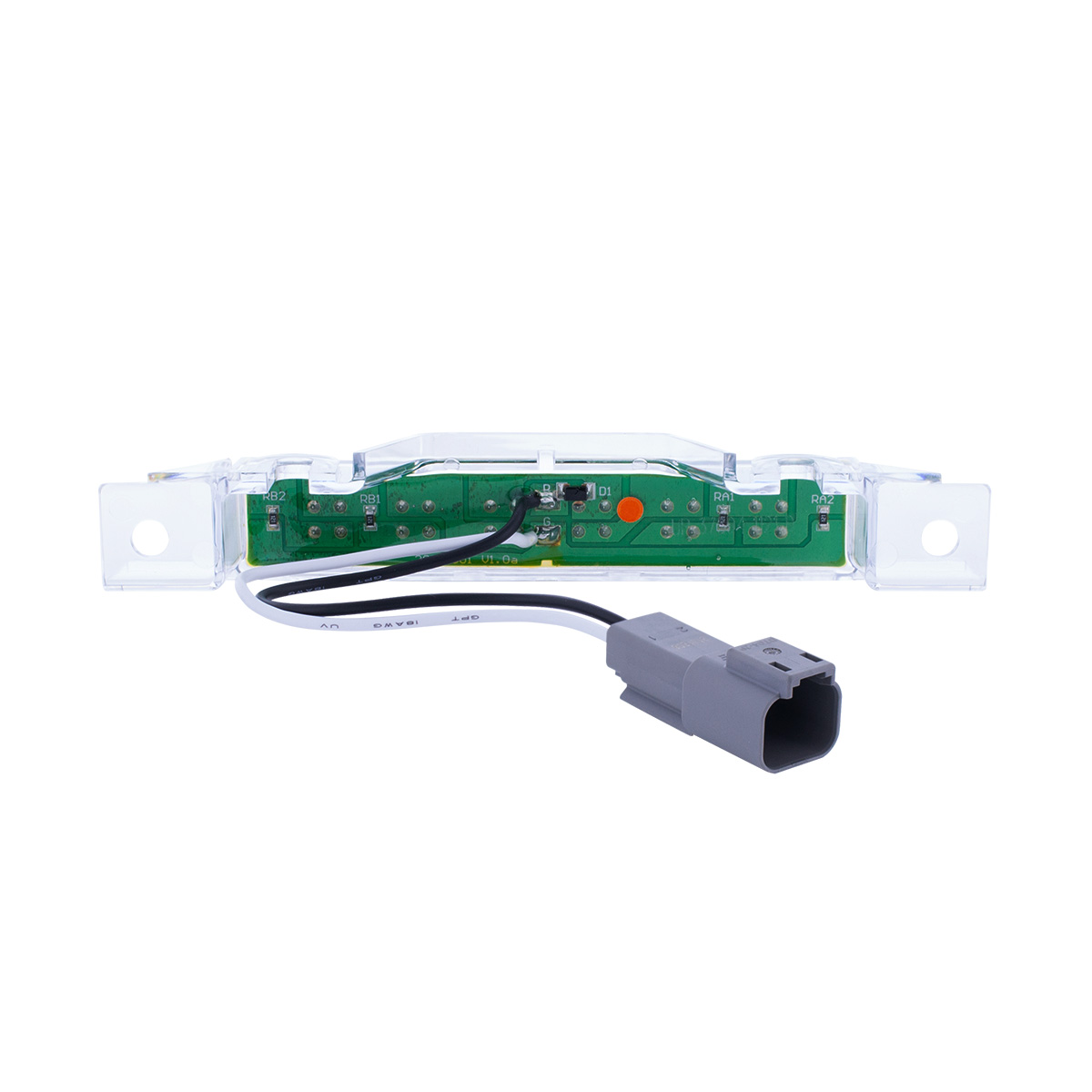 6 Amber LED Exterior Visor Light For 1996-2024 Volvo VNL - Clear Lens - Thumbnail 8