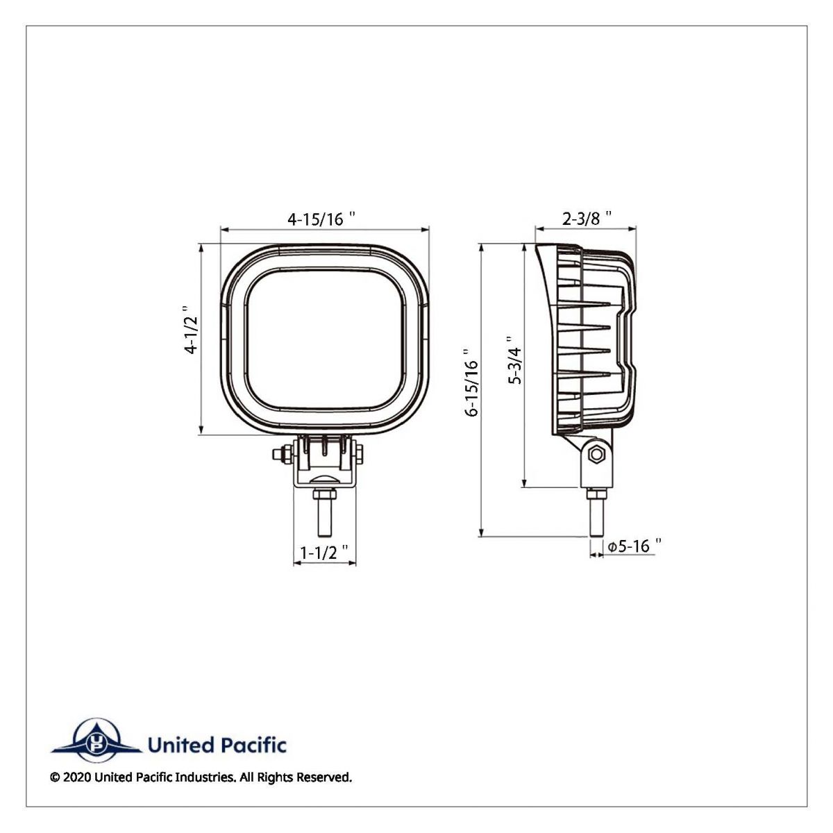 9 High Power LED Square Work Light - Flood Light - Thumbnail 5