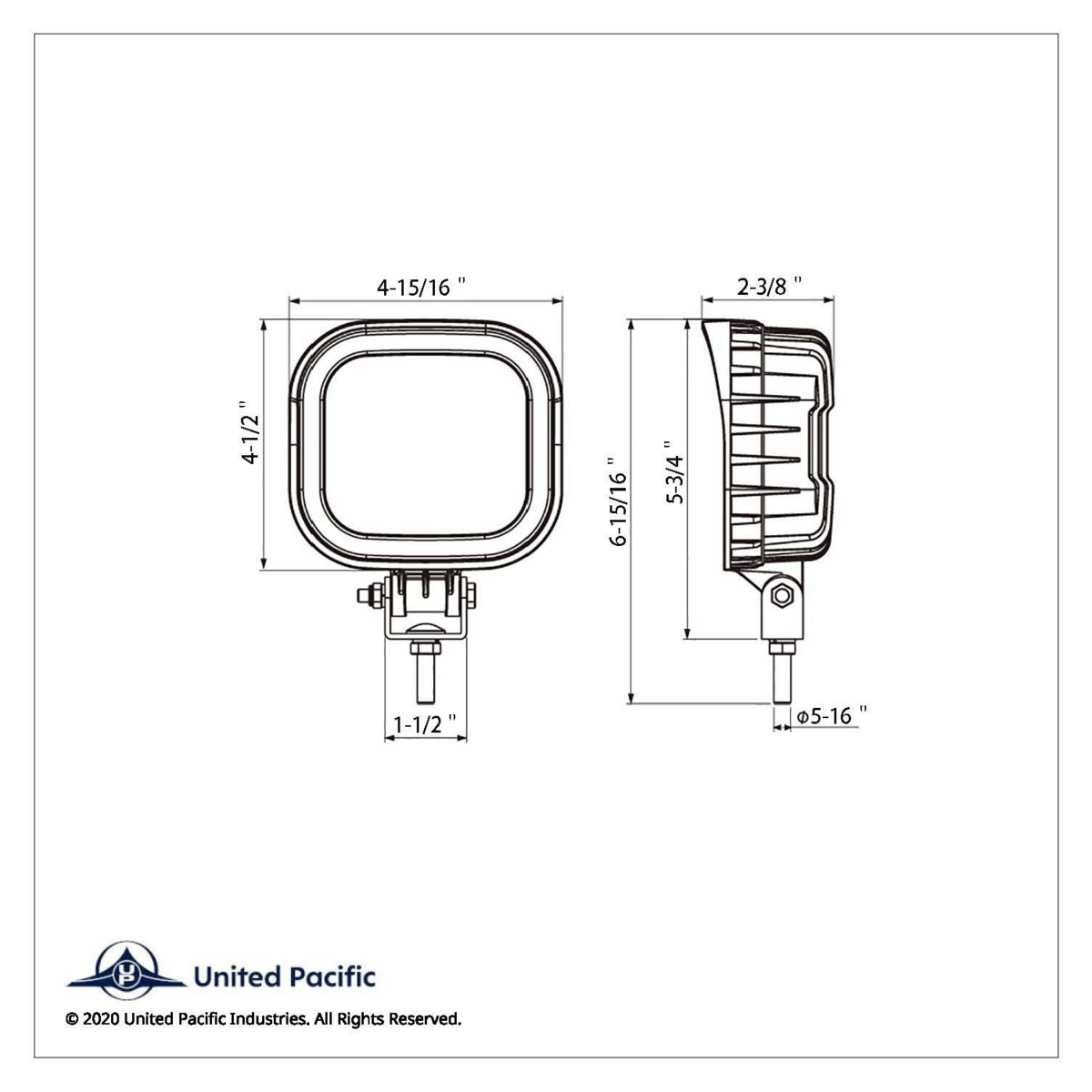 9 High Power LED Square Work Light - Flood Light - Thumbnail 6