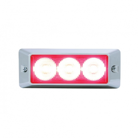 3 High Power LED Warning Light - Red LED