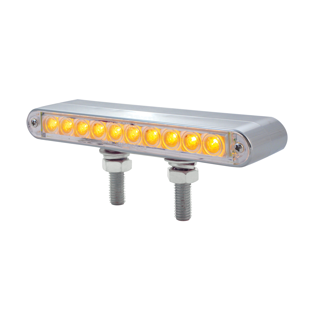 20 LED 6-1/2" Double Face Light Bar - Amber LED/Clear Lens - Thumbnail 3