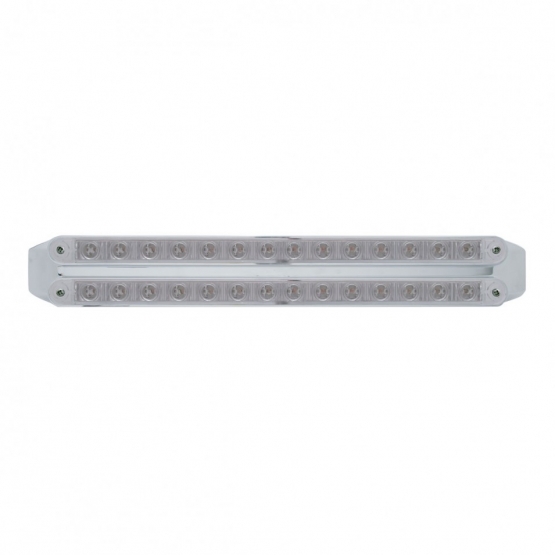 Dual 14 LED 12" Light Bars - Red & White LED/Clear Lens - Thumbnail 2