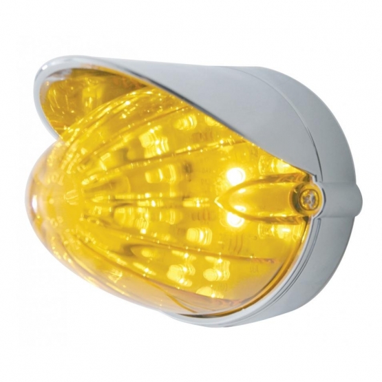 19 LED Watermelon Grakon 1000 Flush Mount Kit With Visor - Amber LED/Amber Lens