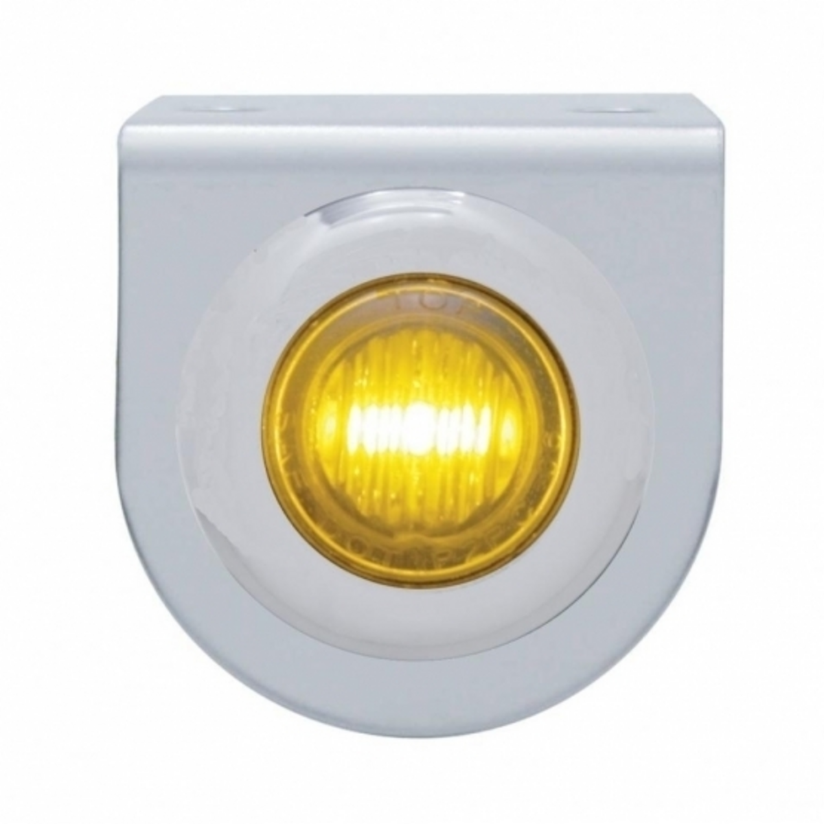 Stainless Light Bracket With 3 LED 3/4" Mini Light - Amber LED/Amber Lens - Thumbnail 2