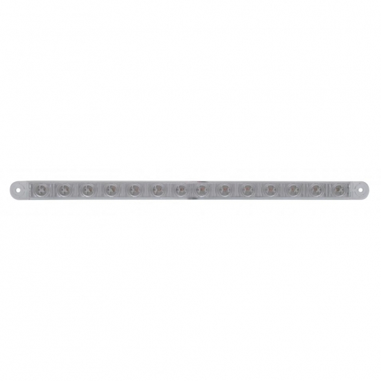 14 LED 12" Sequential Light Bar Only - Amber LED/Clear Lens (Bulk)