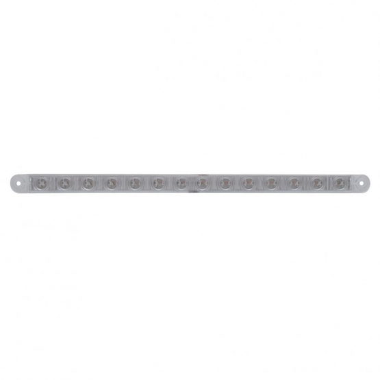 14 LED 12" Sequential Light Bar Only - Red LED/Clear Lens (Bulk) - Thumbnail 2