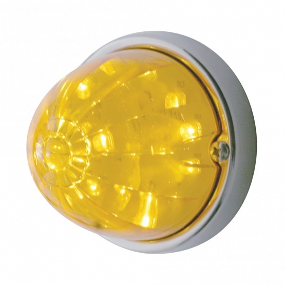 17 LED Dual Function Watermelon Flush Mount Kit - Amber LED/Amber Lens