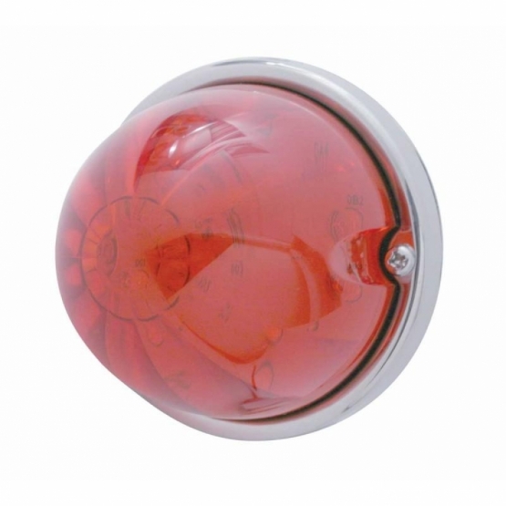 17 LED Dual Function Watermelon Flush Mount Kit - Red LED/Red Lens