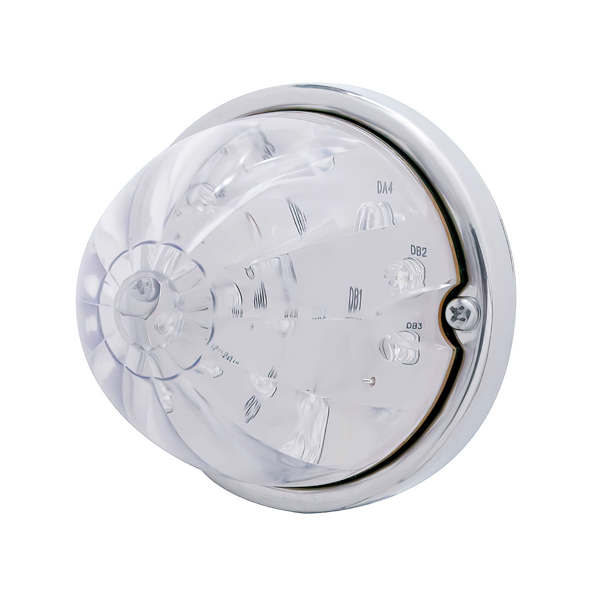 17 LED Dual Function Watermelon Flush Mount Kit - Amber LED/Clear Lens - Thumbnail 3