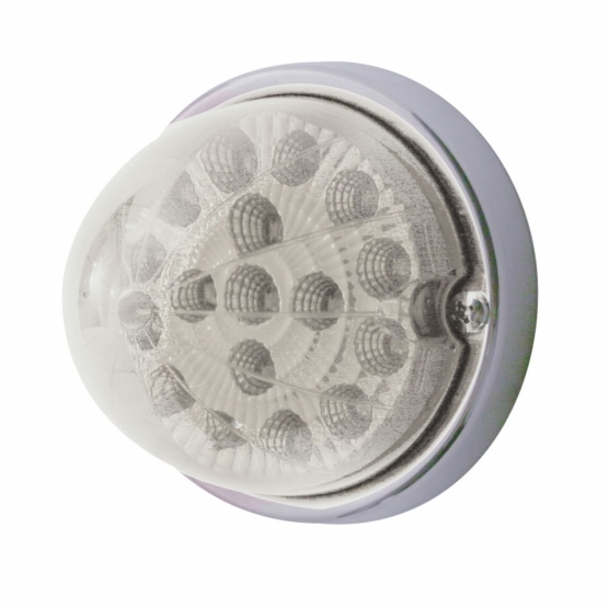 17 LED Watermelon Clear Reflector Flush Mount Kit - Amber LED/Clear Lens