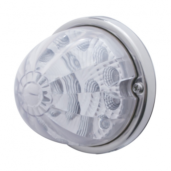 17 LED Reflector Watermelon Flush Mount Kit - Amber LED/Clear Lens