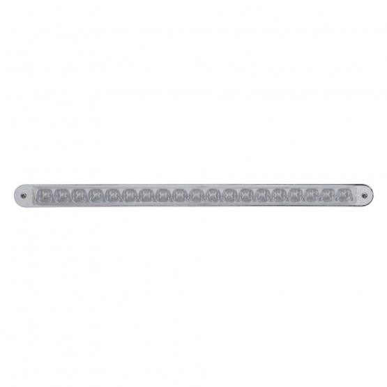 19 LED 12" Reflector Light Bar With Bezel (Stop, Turn & Tail) - Red LED/Clear Lens