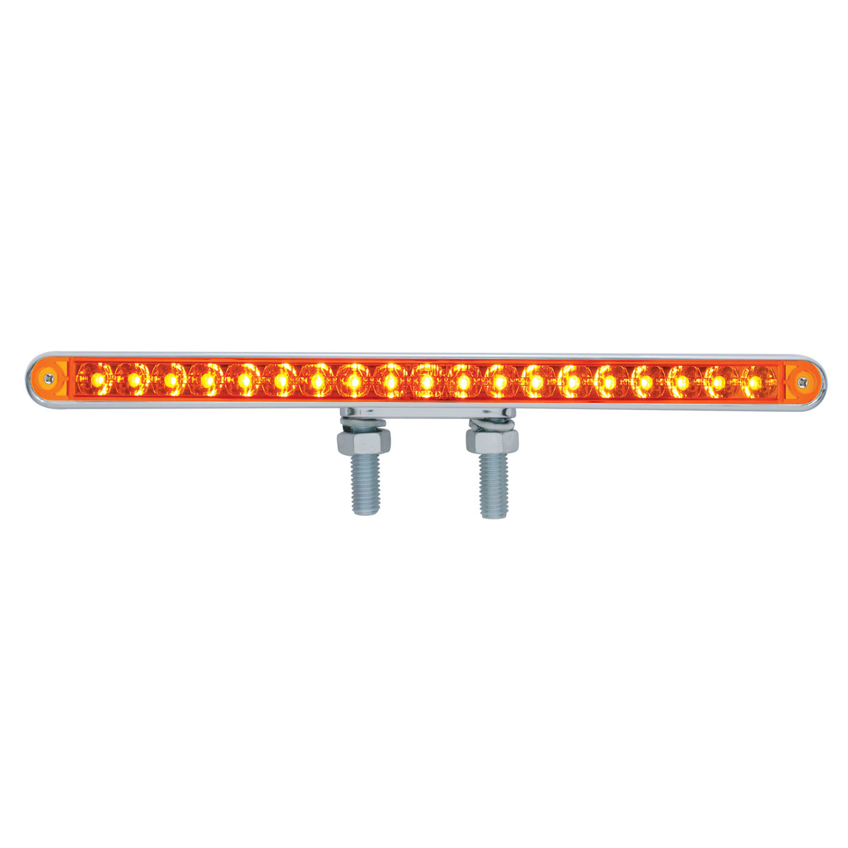 38 LED 12" Reflector Double Face Light Bar - Amber & Red LED/Amber & Red Lens - Thumbnail 2