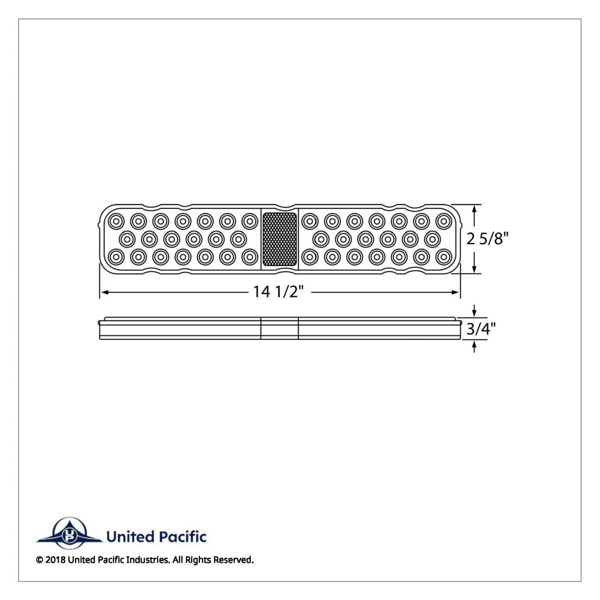 40 LED Rectangular Light (Stop, Turn & Tail) - Red LED/Red Lens - Thumbnail 2
