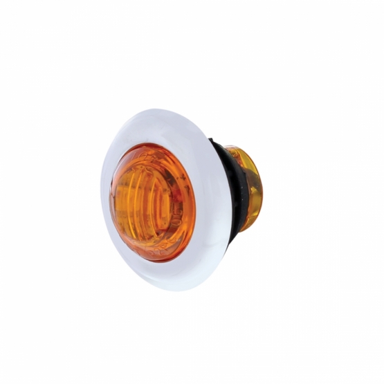 3 LED Dual Function 3/4" Mini Light With Bezel (Clearance/Marker) - Amber LED/Amber Lens - Thumbnail 3