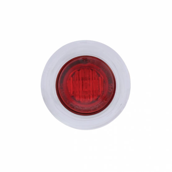 3 LED Dual Function 3/4" Mini Light With Bezel (Clearance/Marker) - Red LED/Red Lens - Thumbnail 2