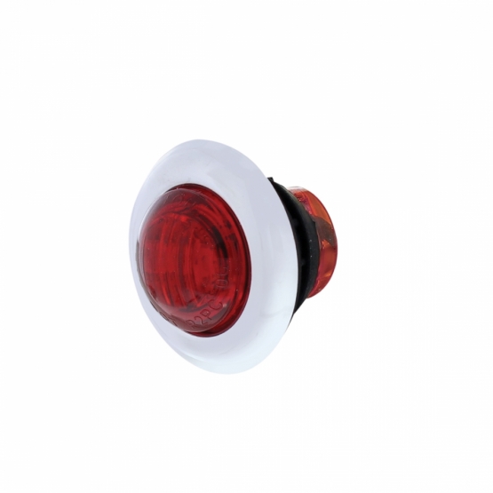 3 LED Dual Function 3/4" Mini Light With Bezel (Clearance/Marker) - Red LED/Red Lens - Thumbnail 3