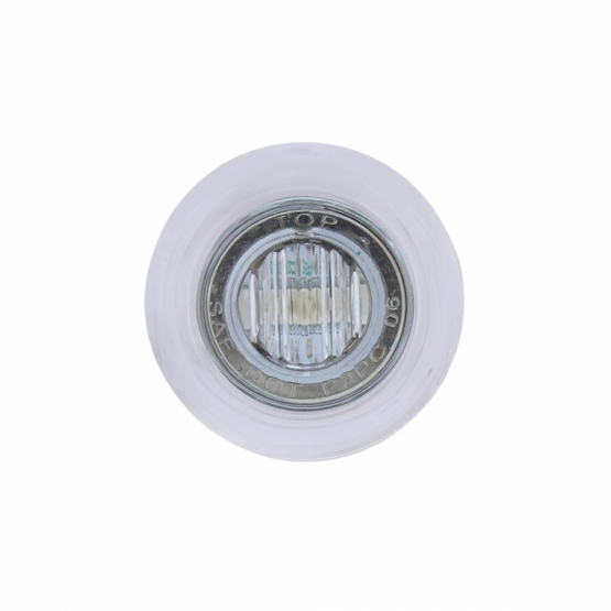 3 LED Dual Function 3/4" Mini Light With Bezel (Clearance/Marker) - Amber LED/Clear Lens - Thumbnail 2