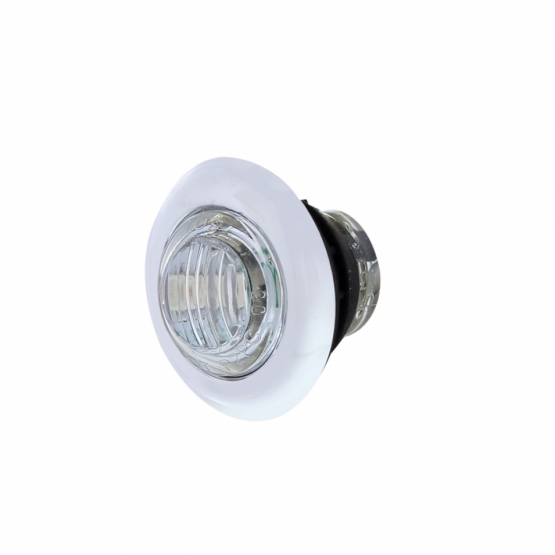 3 LED Dual Function 3/4" Mini Light With Bezel (Clearance/Marker) - Red LED/Clear Lens - Thumbnail 3