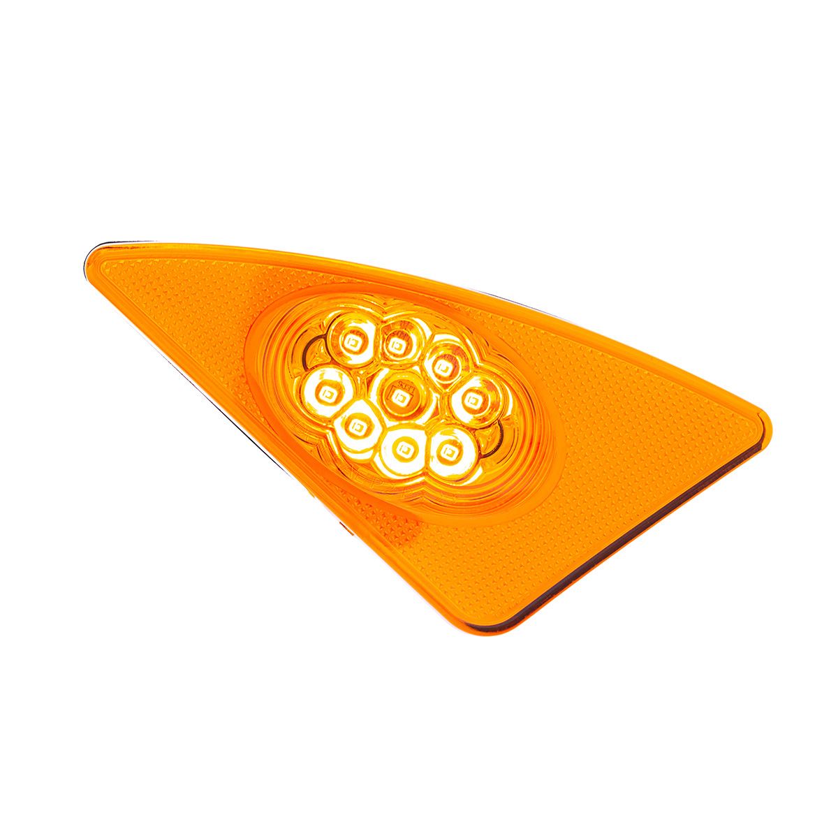 9 LED Competition Series Fender Light For 2007-2017 Kenworth T660 (Passenger) -Amber LED/Lens