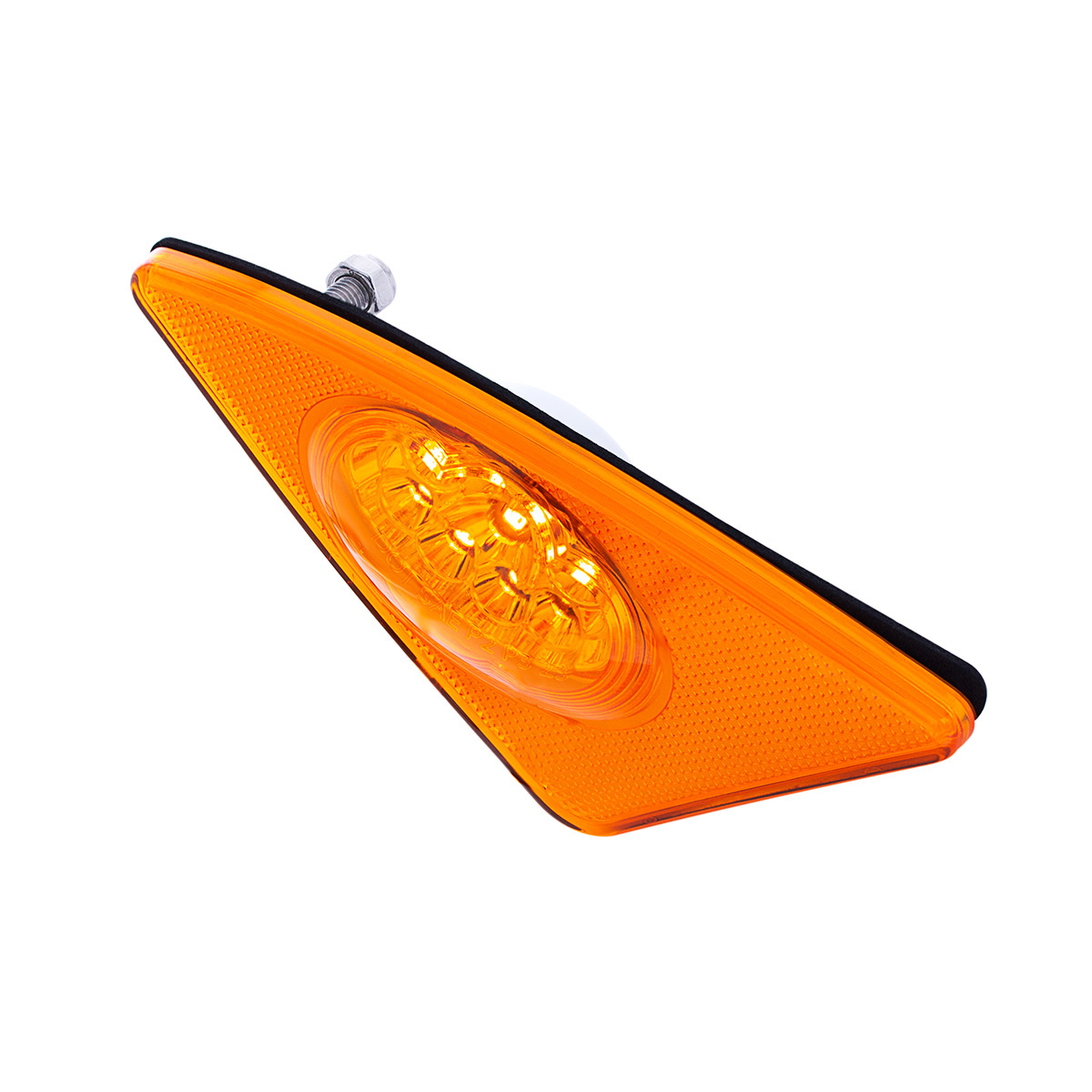 9 LED Competition Series Fender Light For 2007-2017 Kenworth T660 (Passenger) -Amber LED/Lens - Thumbnail 3