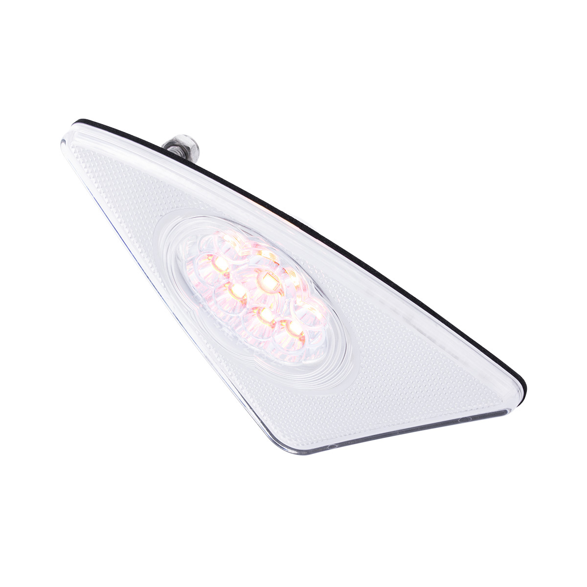 9 LED Competition Series Fender Light For 2007-2017 Kenworth T660 (Passenger) -Amber LED/Clear Lens - Thumbnail 3