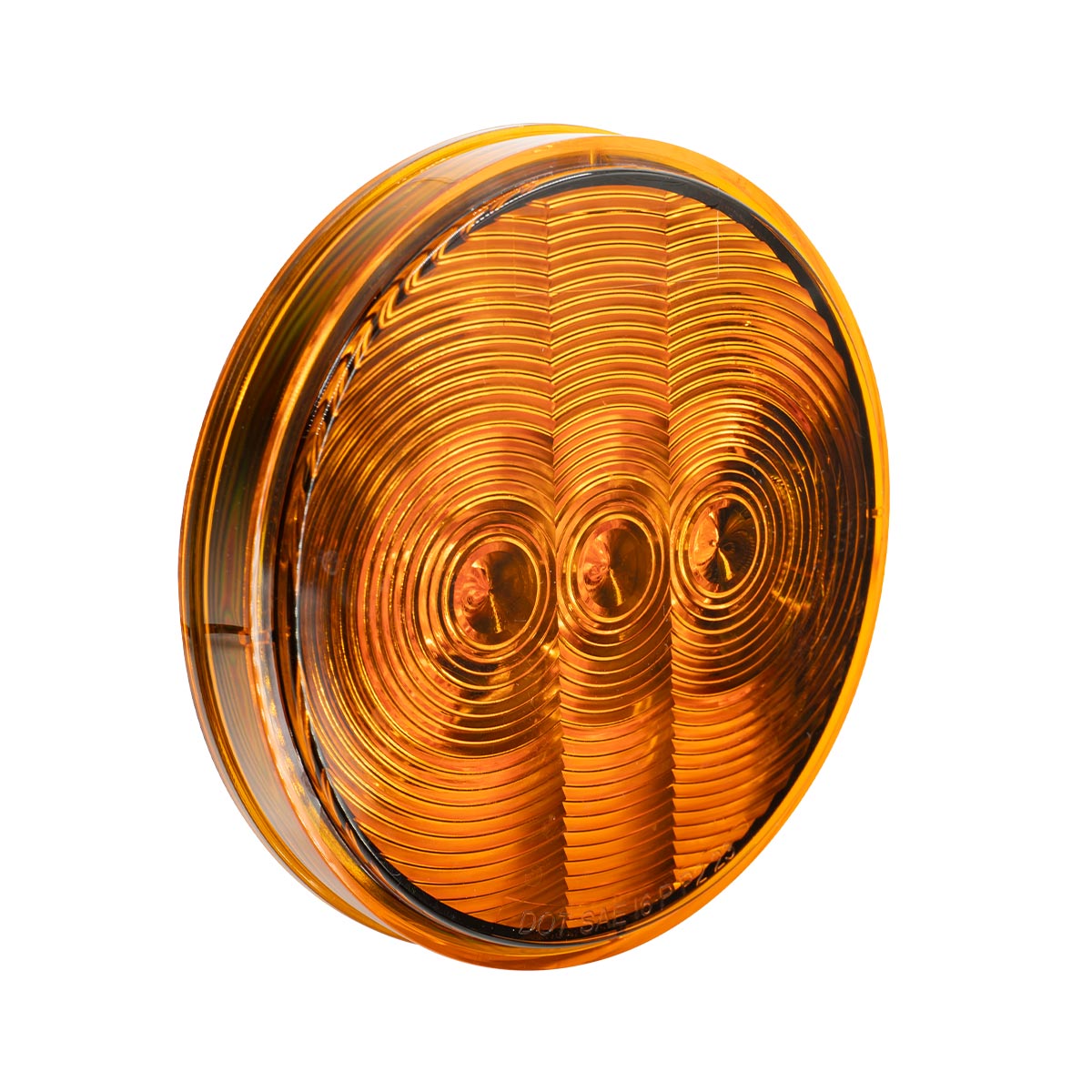 3 LED 4" Round Light(Turn Signal)-Amber LED/Amber Lens - Thumbnail 6